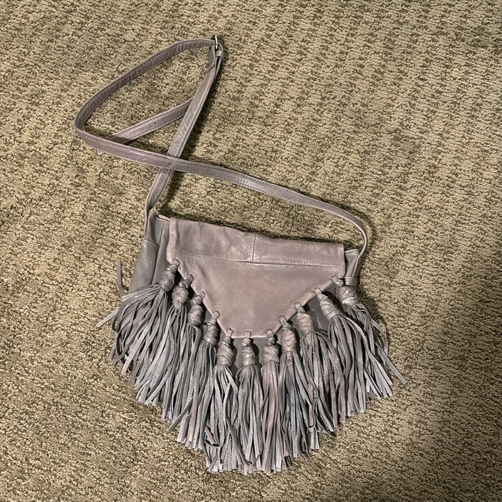 Leather frindge purse